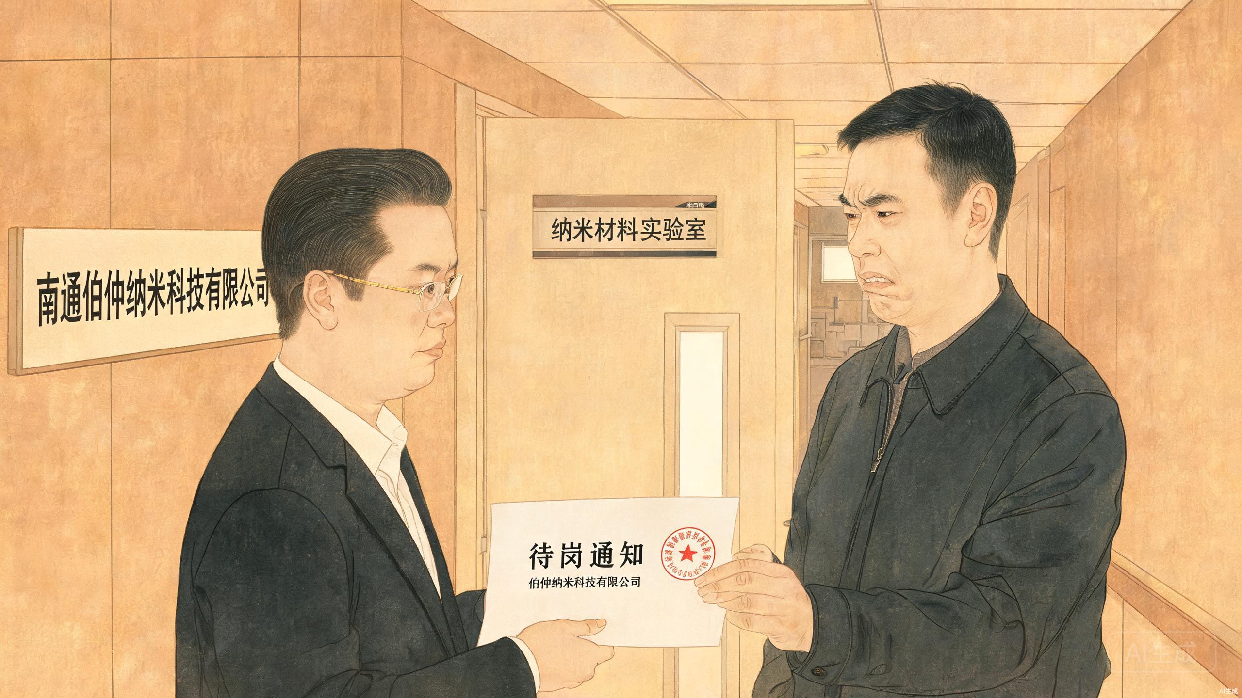 待岗通知亲手递交