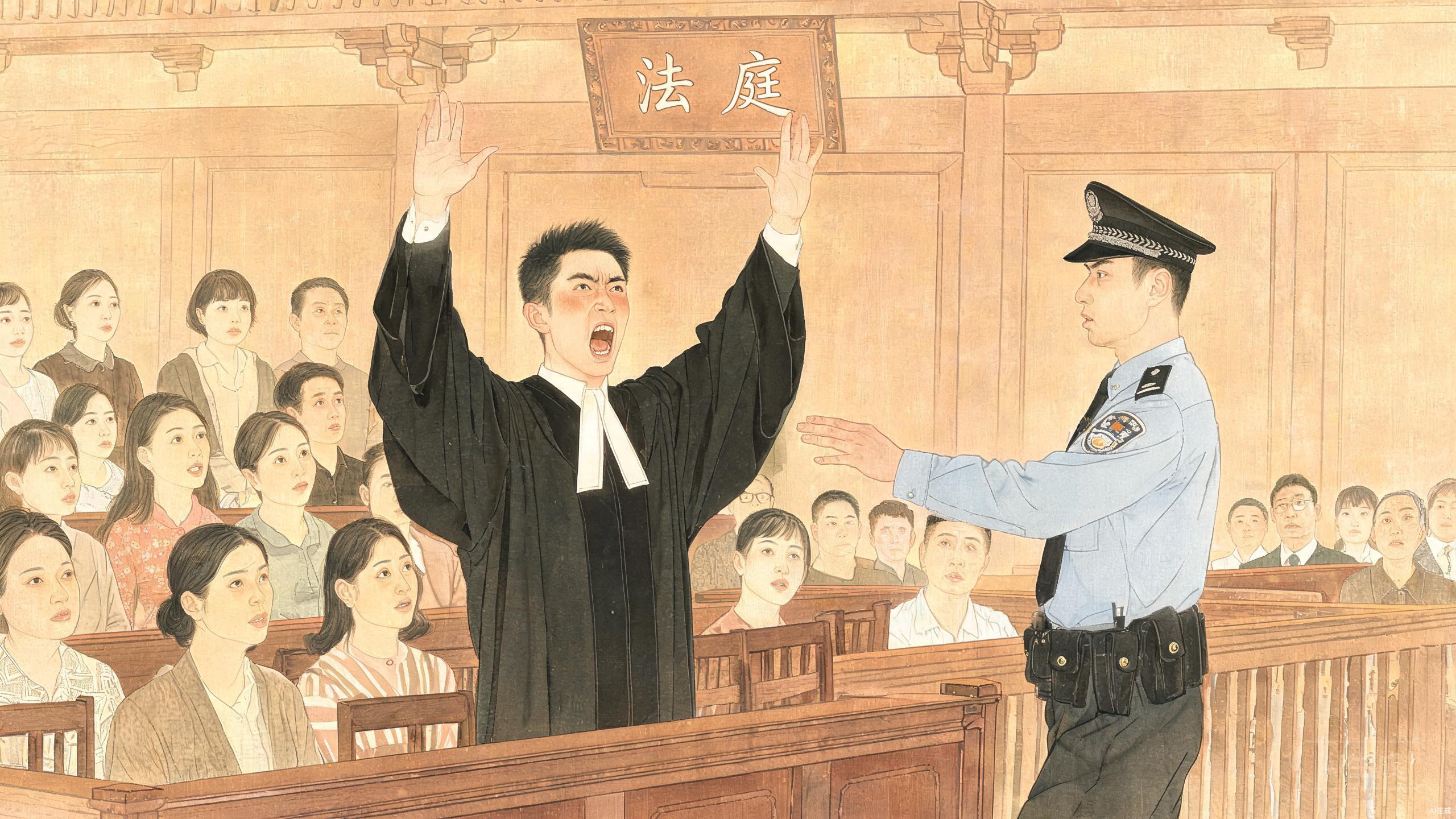 费金鑫旁听席大叫